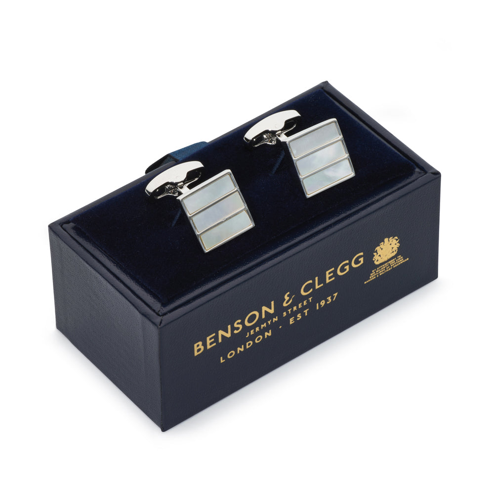 Triptych Cufflinks In Mother Of Pearl