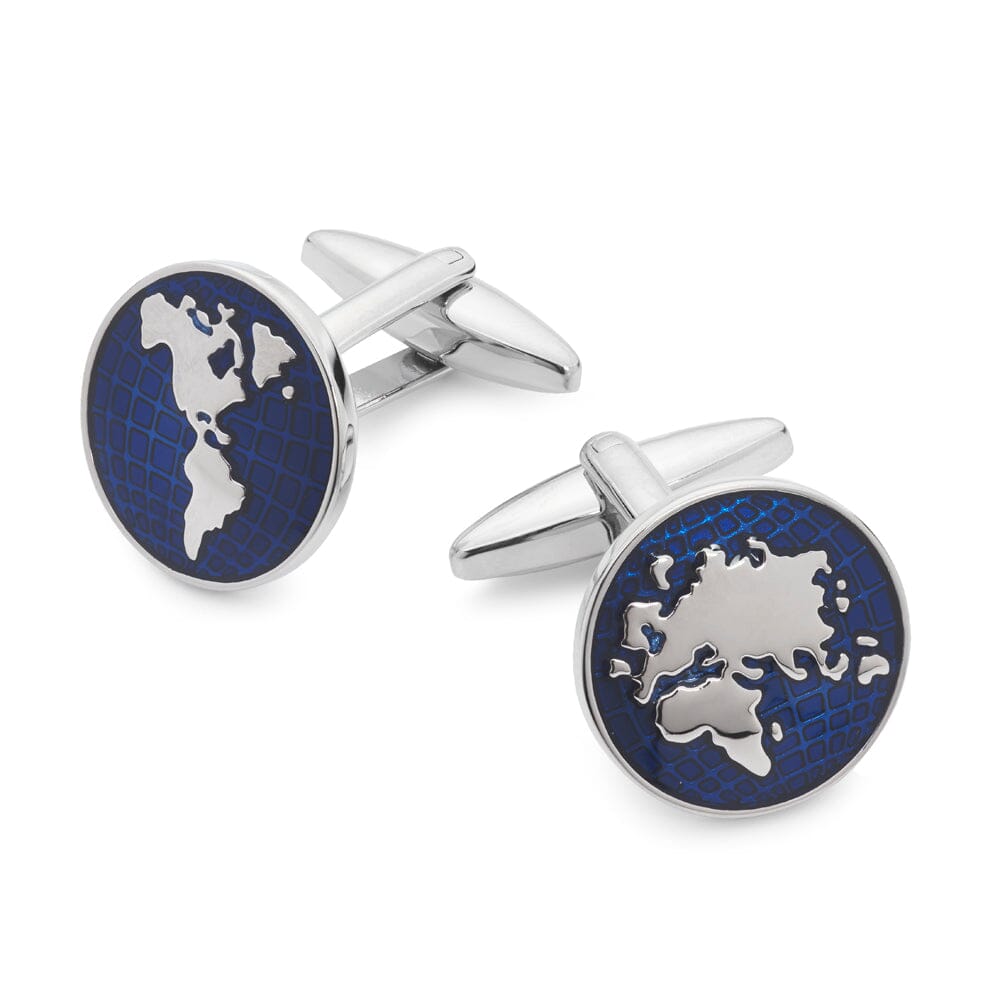 World Map Cufflinks Cufflinks Benson & Clegg 