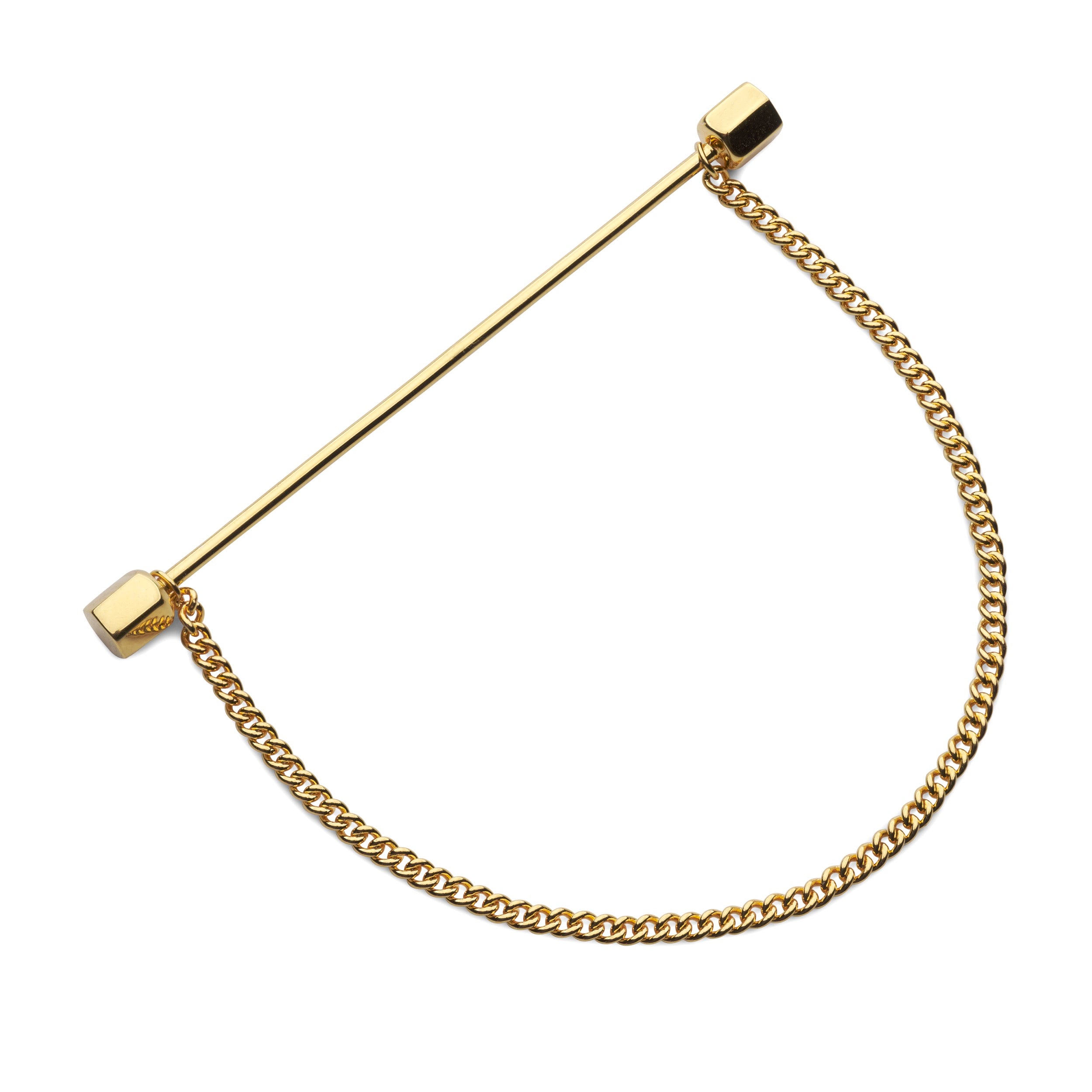Collar Bar In Gold With Chain