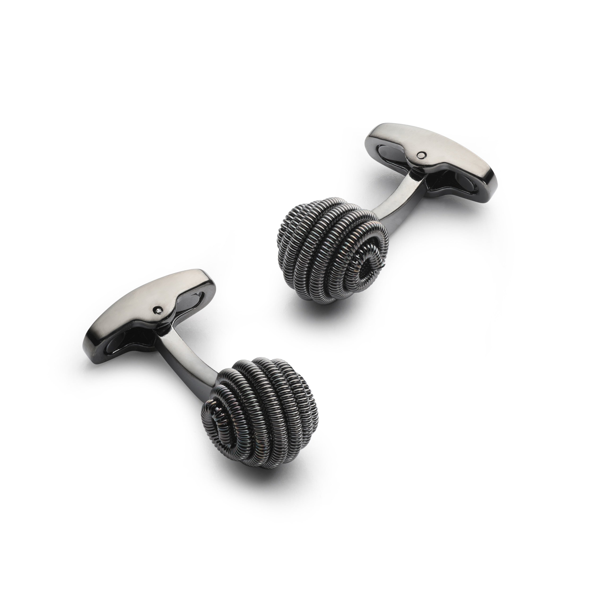 Spiral Cufflinks In Gunmetal cufflinks