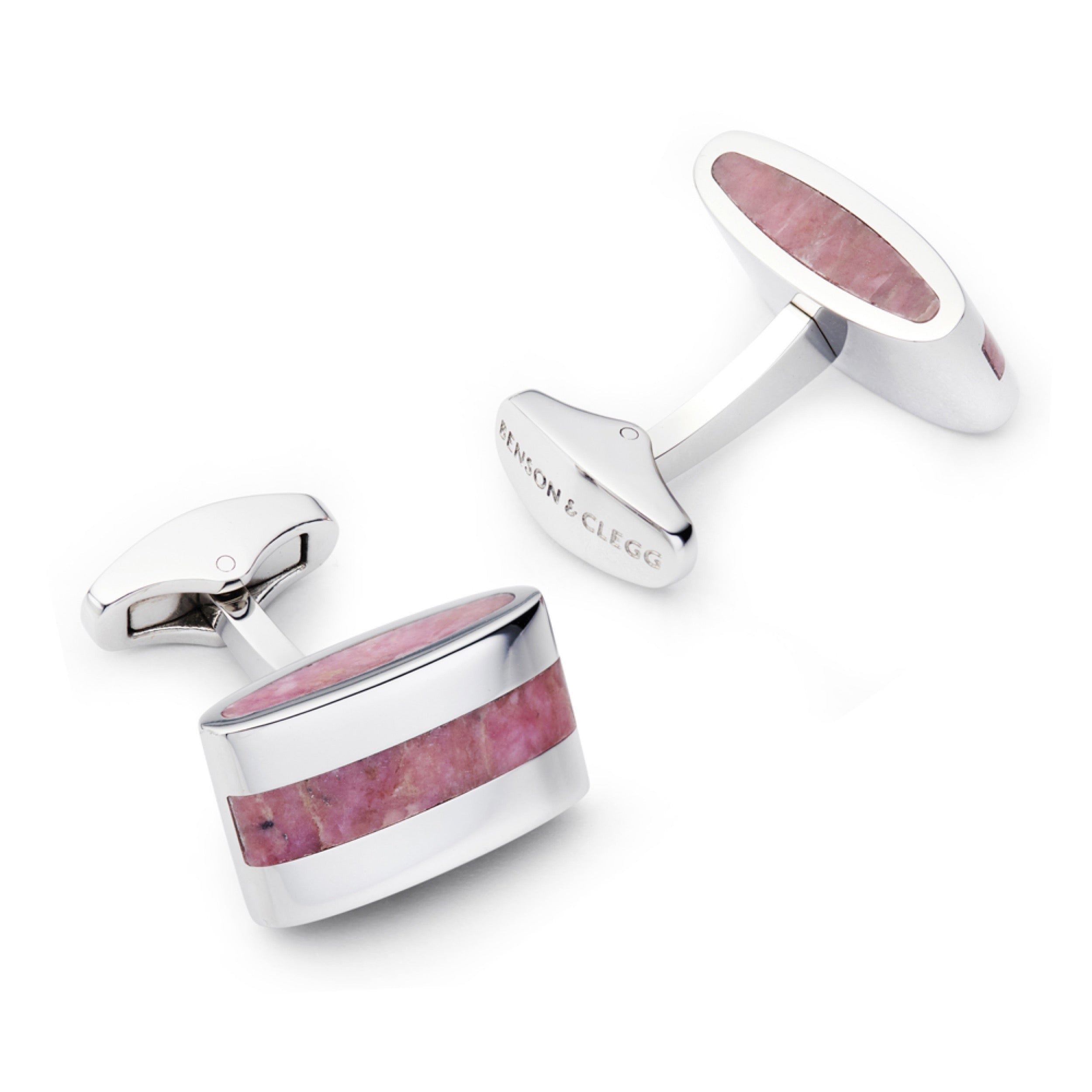 Contemporary Rhodochrosite Cufflinks