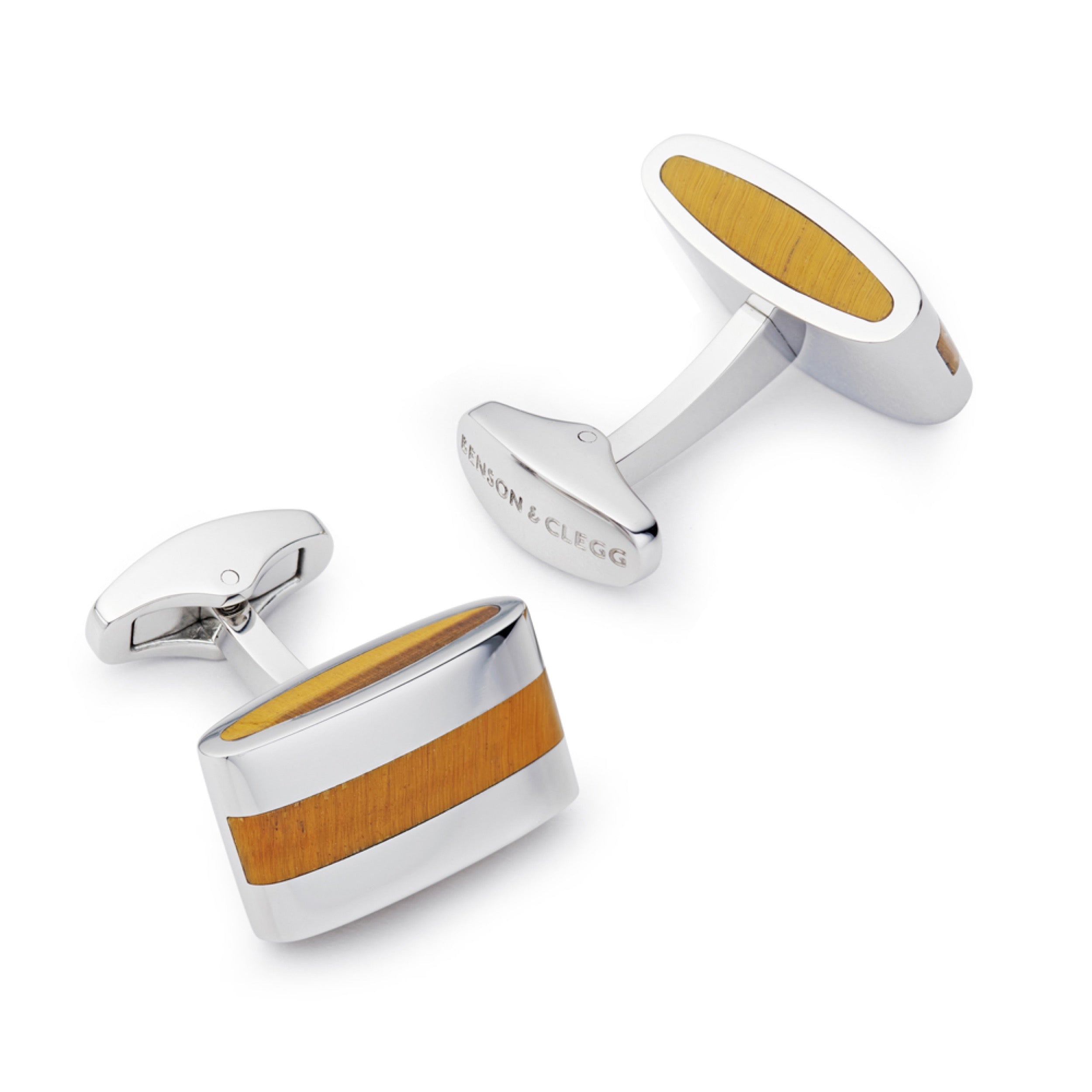 Contemporary Tigers Eye Cufflinks