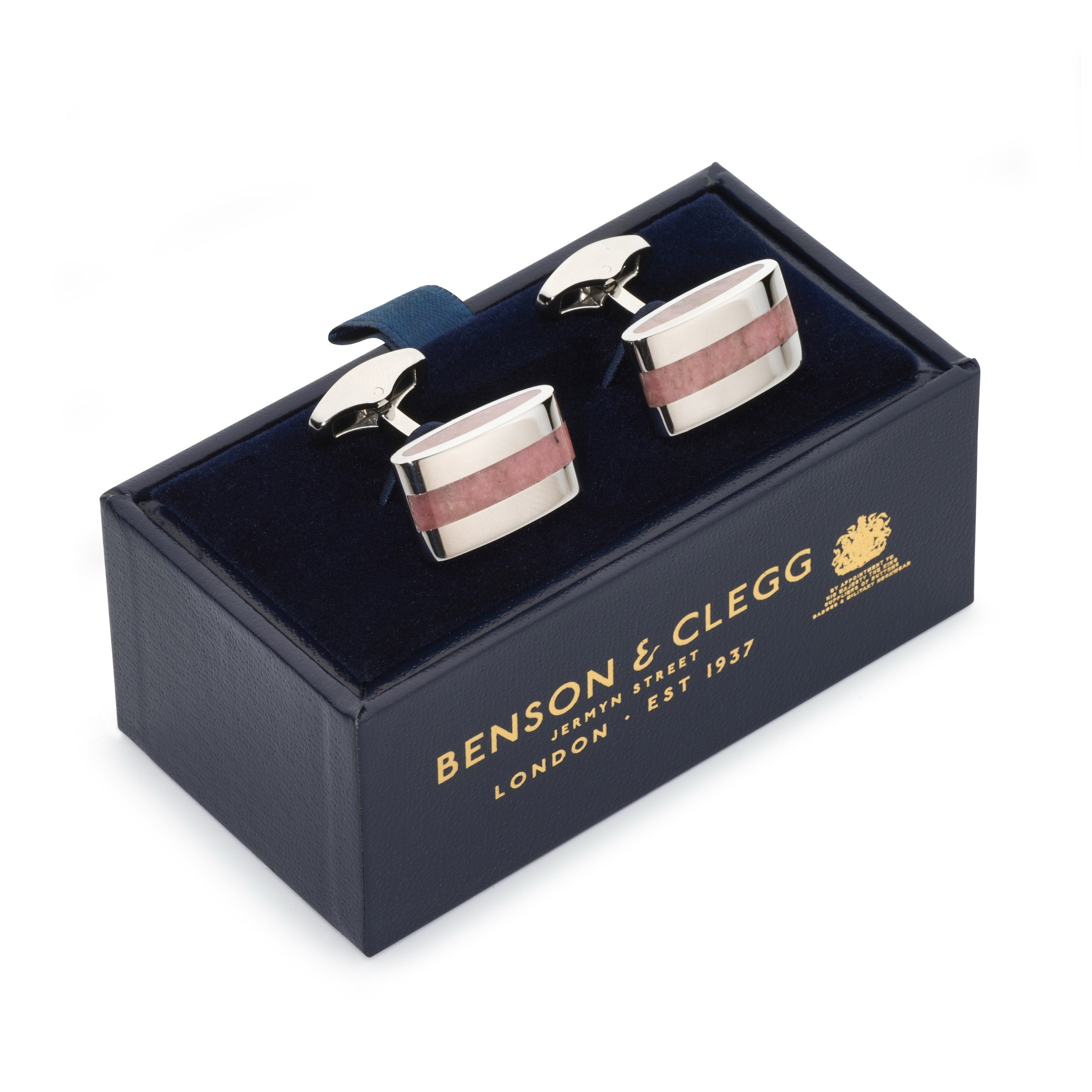 Contemporary Rhodochrosite Cufflinks