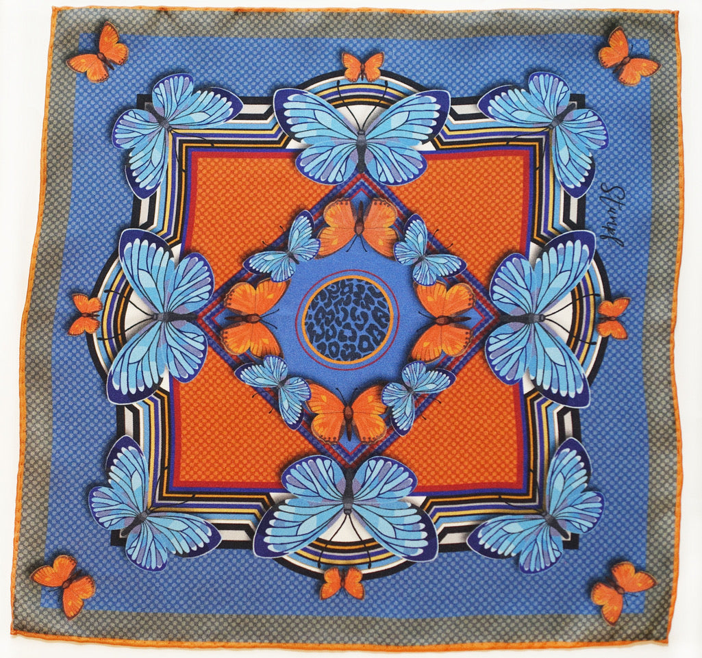 Butterfly Blaze Pocket Square