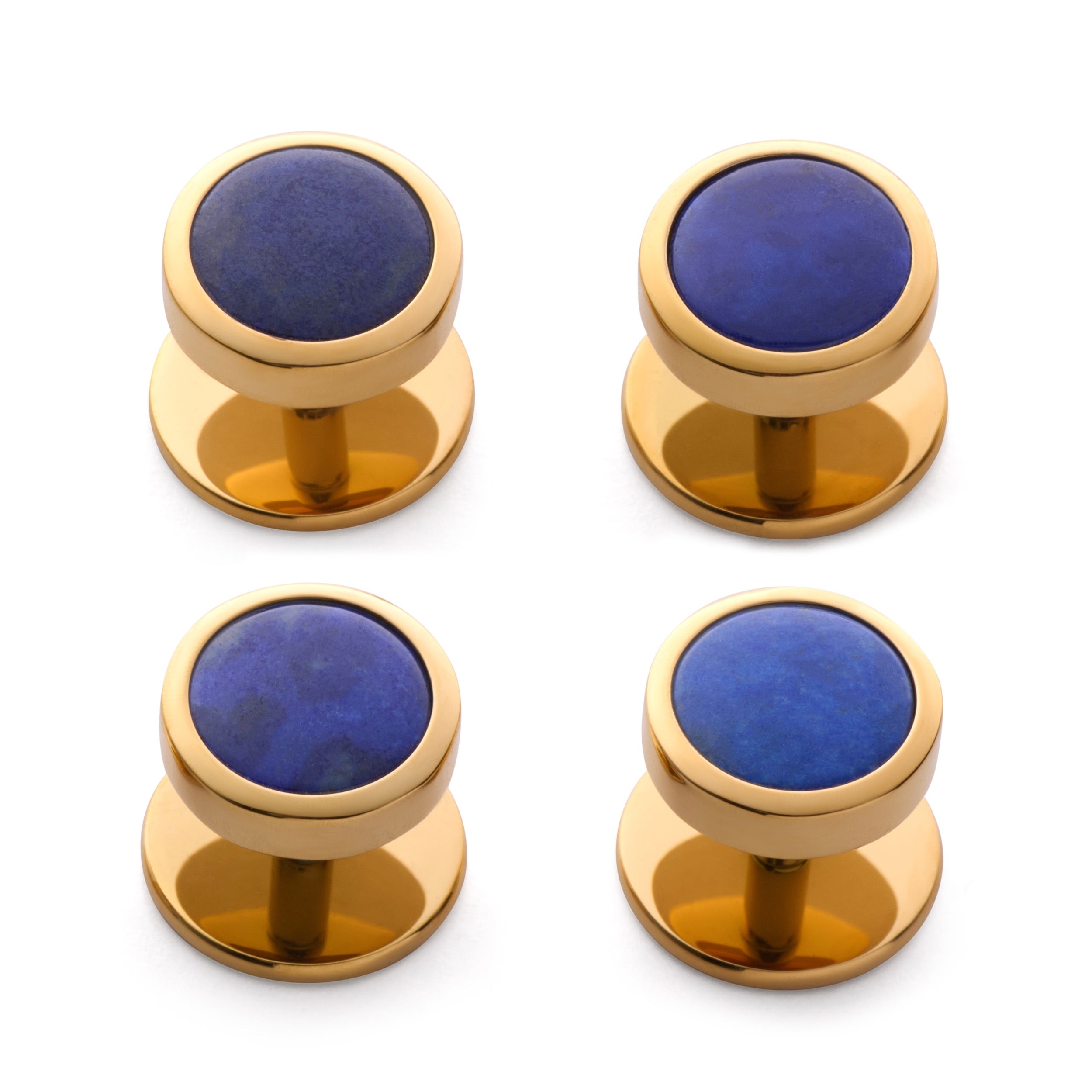 Lapis Lazuli Dress Studs In Gold