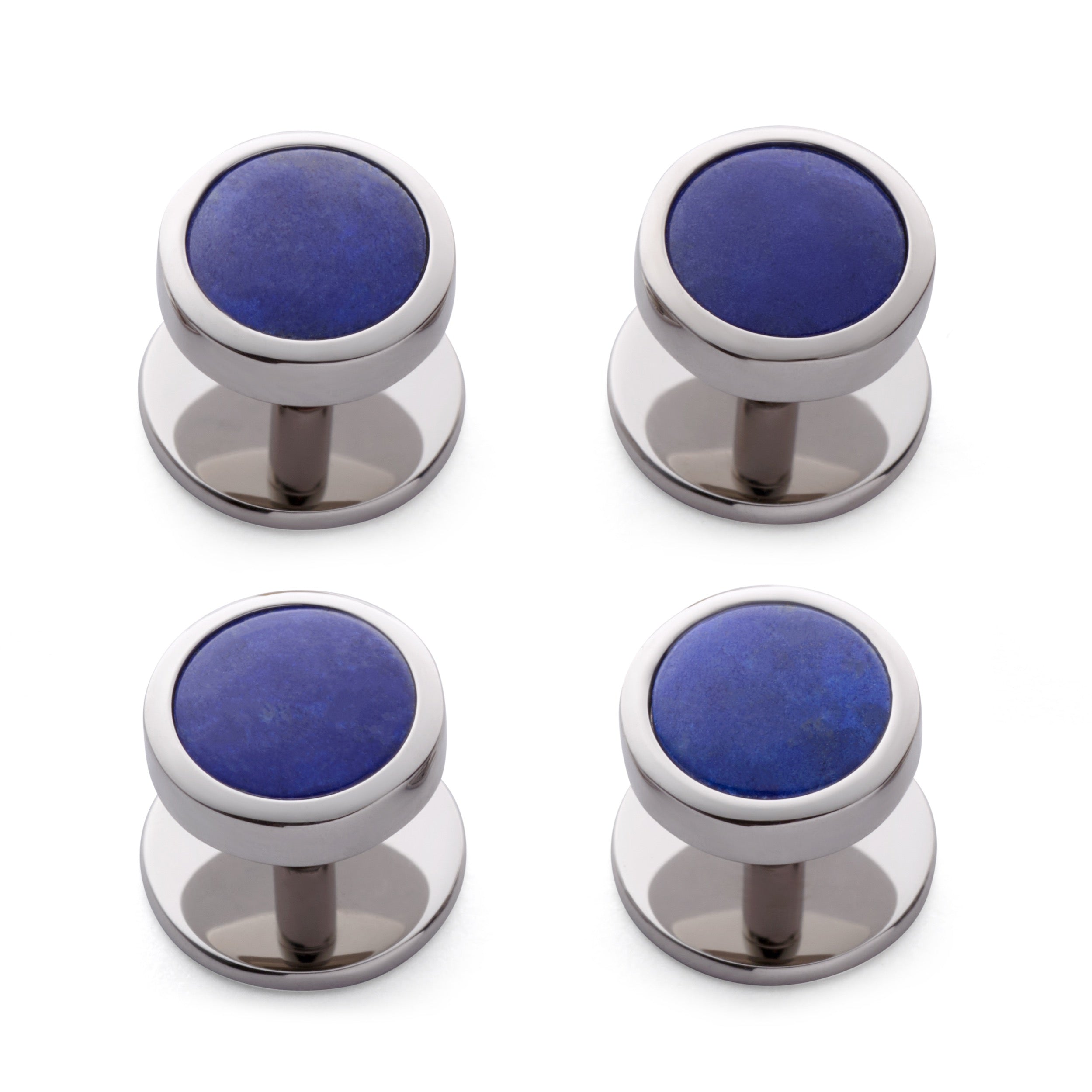Lapis Lazuli Dress Studs In Silver
