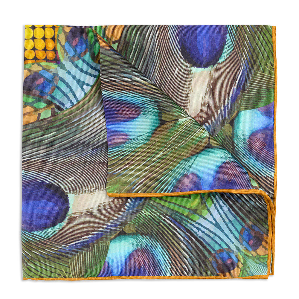Peacocking Pocket Square