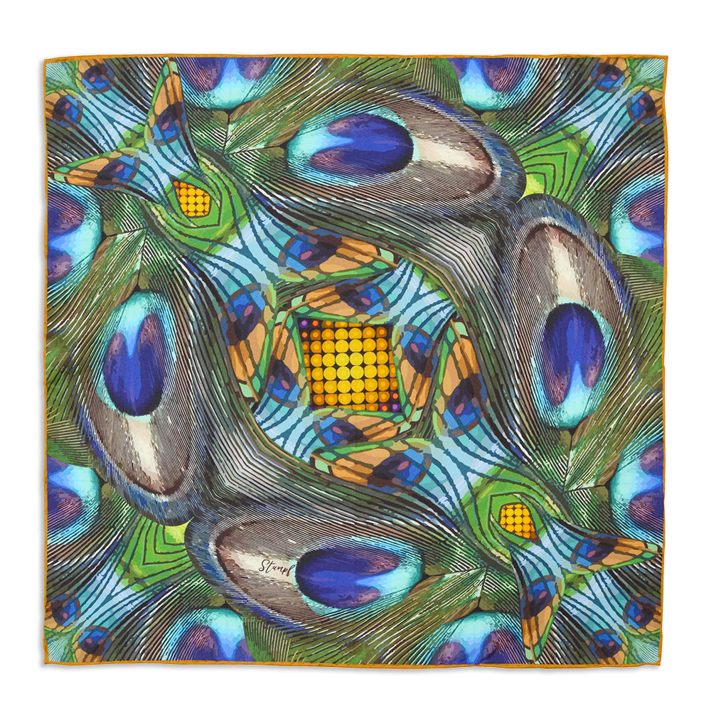 Peacocking Pocket Square