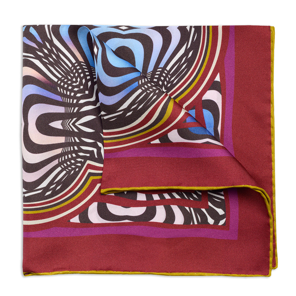 Abstract Fuschsia Pocket Square