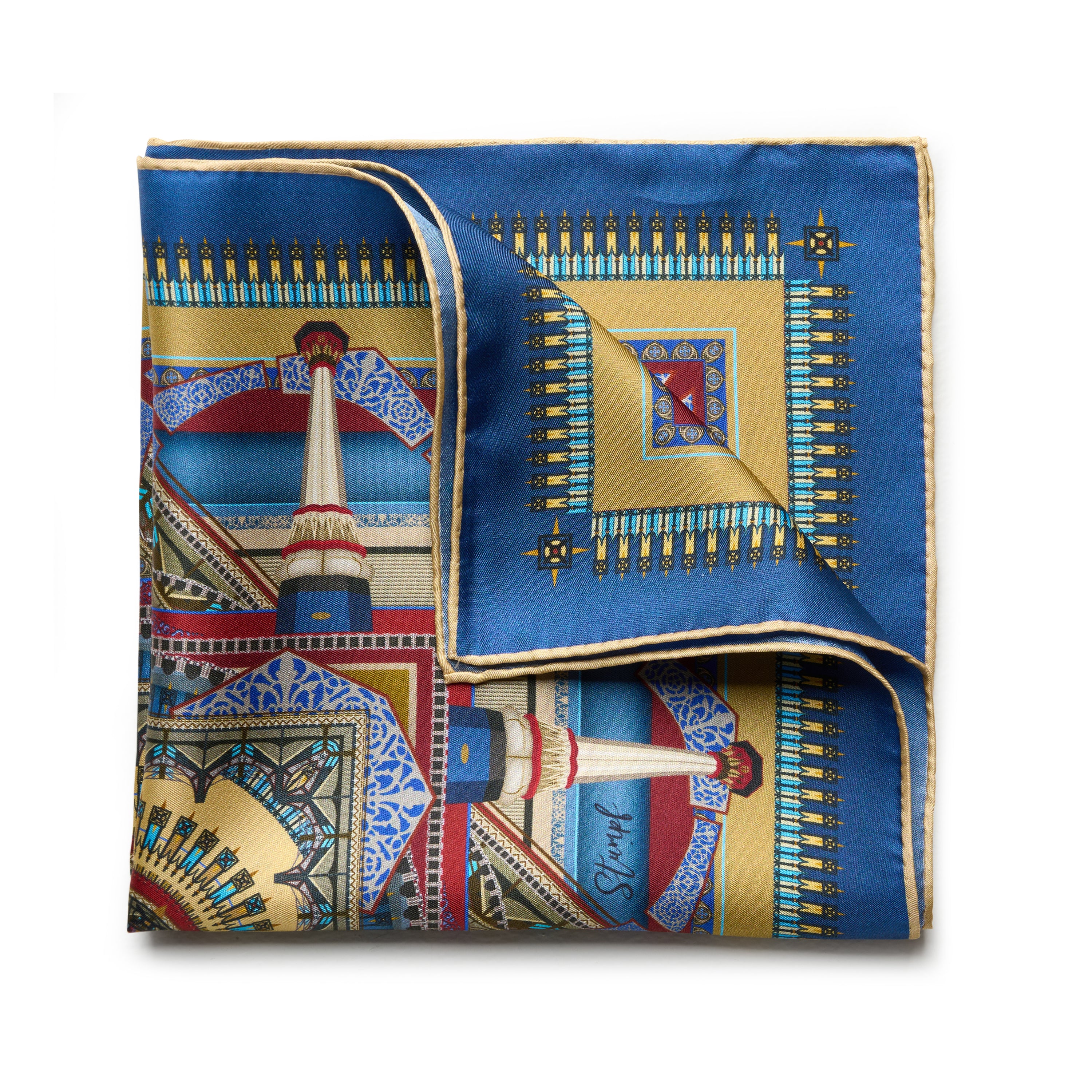Liverpool Street Station in Gold Pocket Square