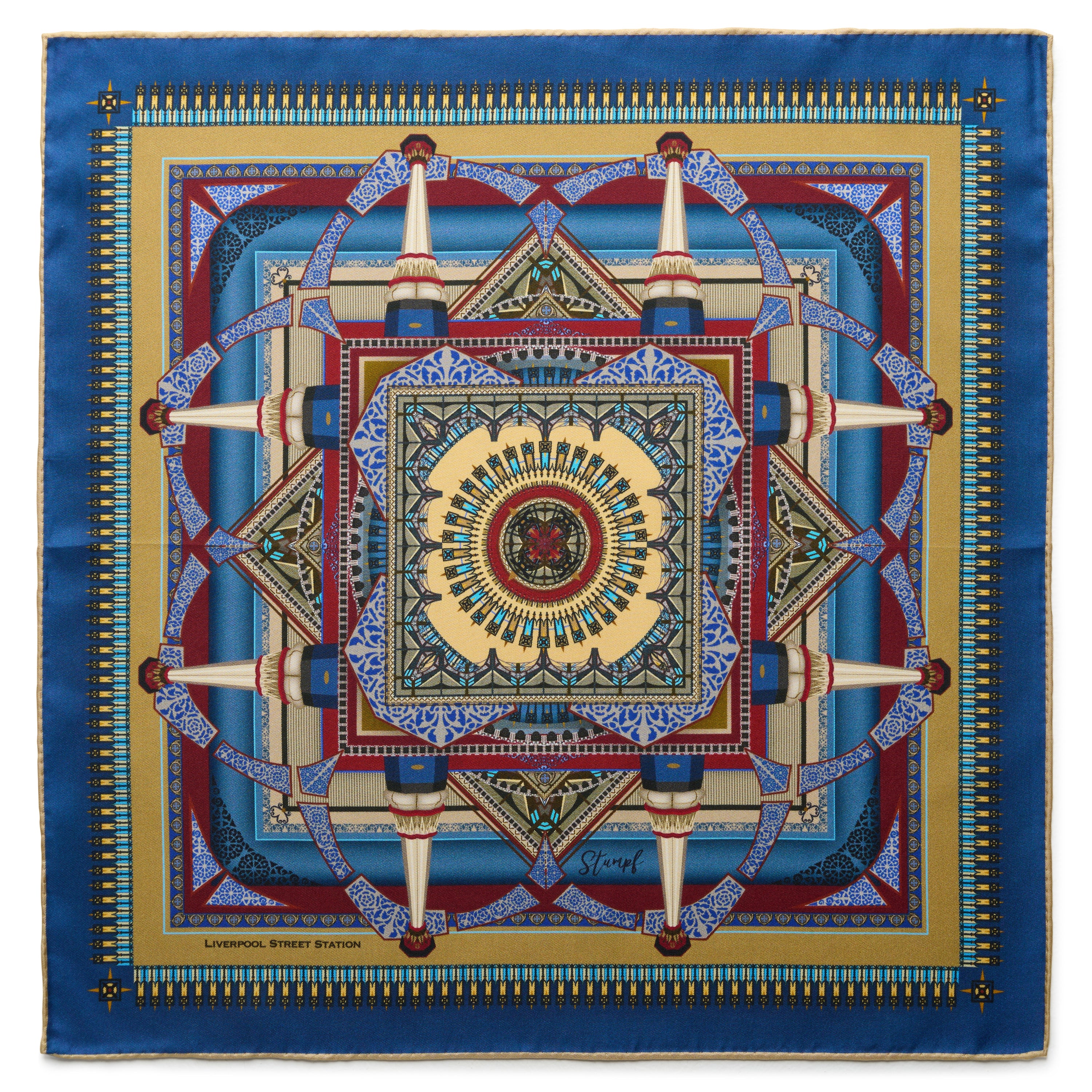 Liverpool Street Station in Gold Pocket Square