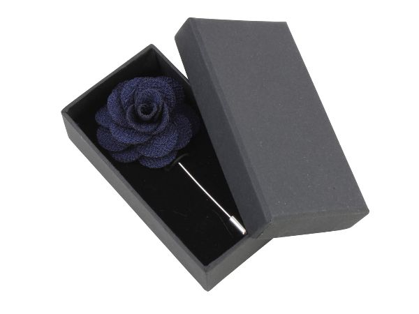 Boutonniere In Navy Silk