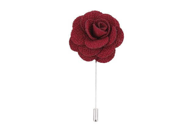 Boutonniere In Burgundy Silk