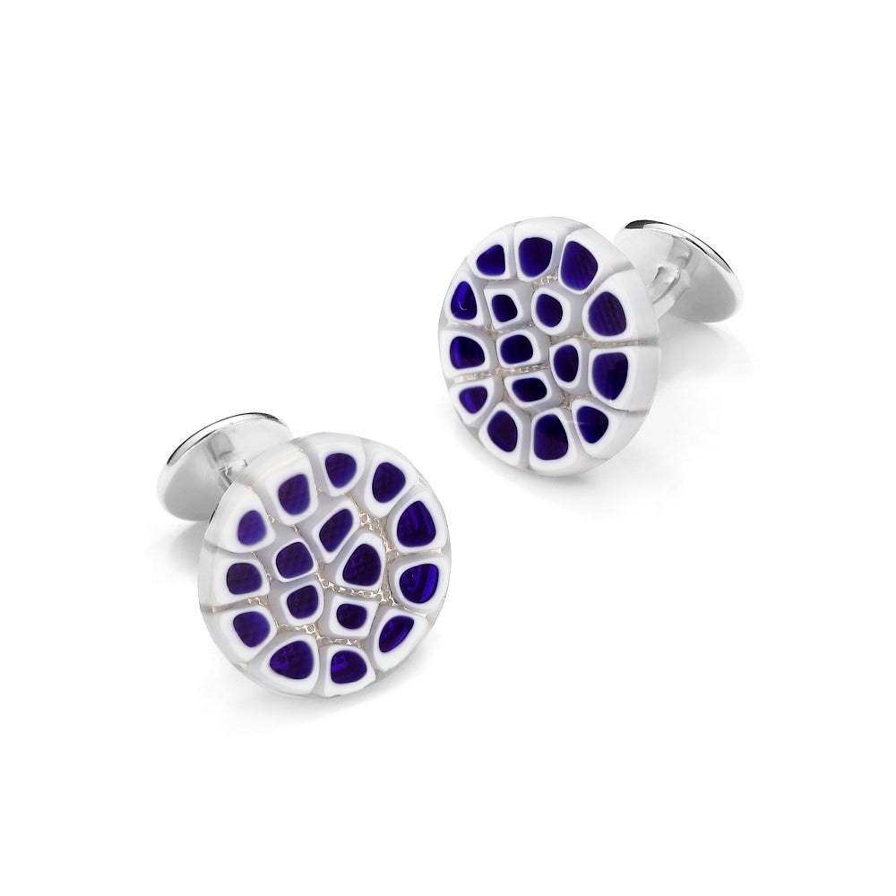 Murano Glass 'Florentina' Cufflinks With Sterling Silver