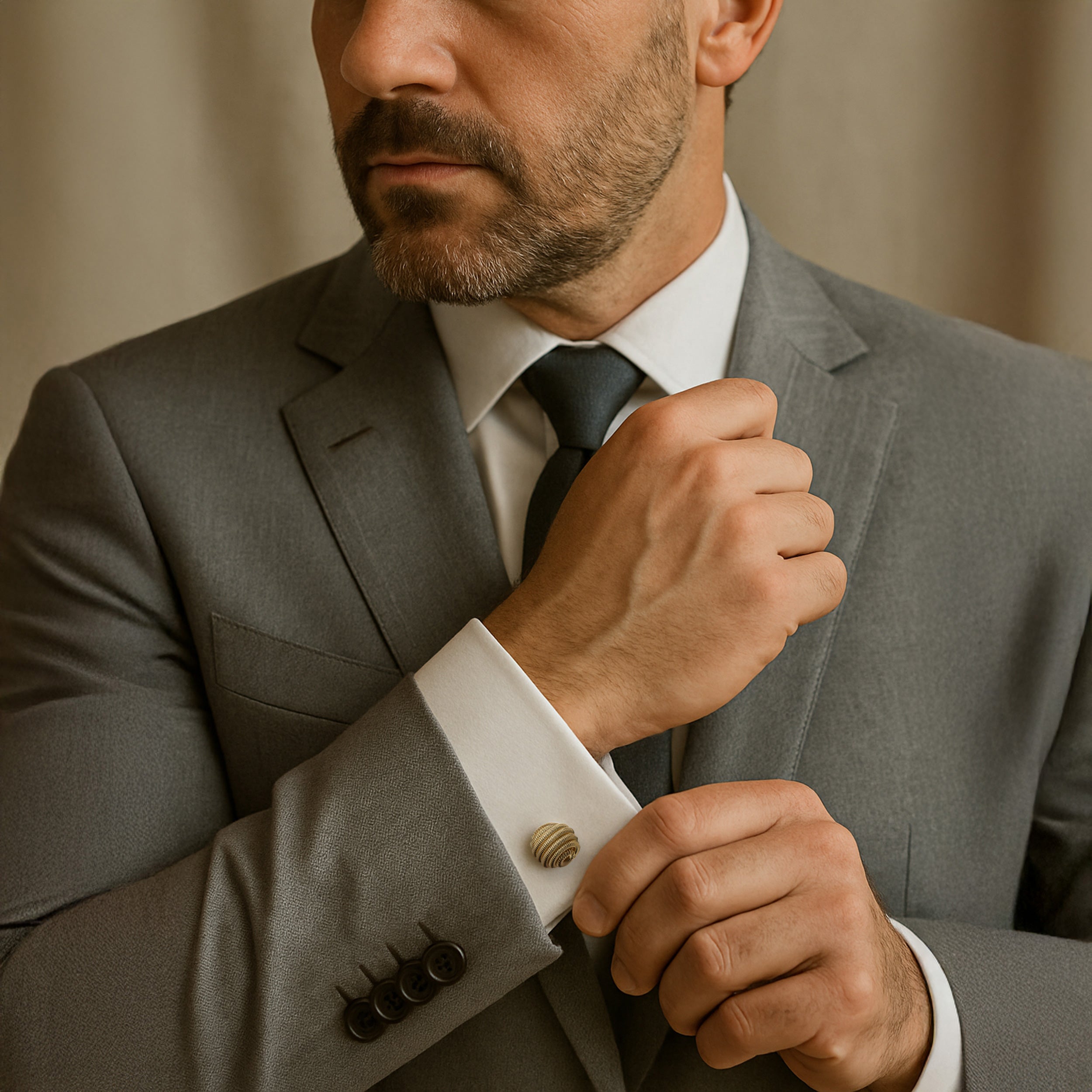 Spiral Cufflinks In Gold