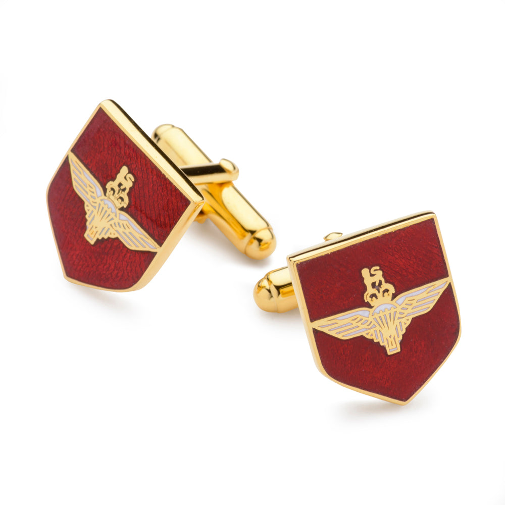 Parachute Regiment Enamel Shield Cufflinks