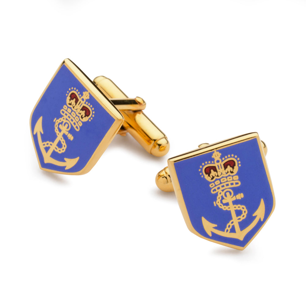 Crown & Anchor Enamel Shield Cufflinks