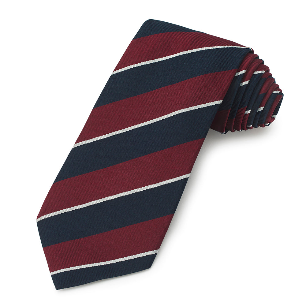 1st The Queen's Dragoon Guards Three-Fold Silk Reppe Tie