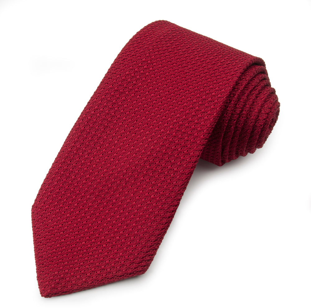 Grenadine Silk Tie In Burgundy