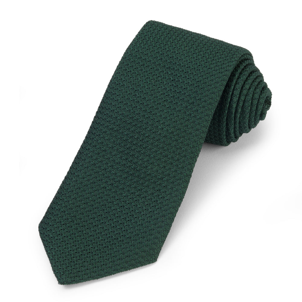 Grenadine Silk Tie In Forest Green