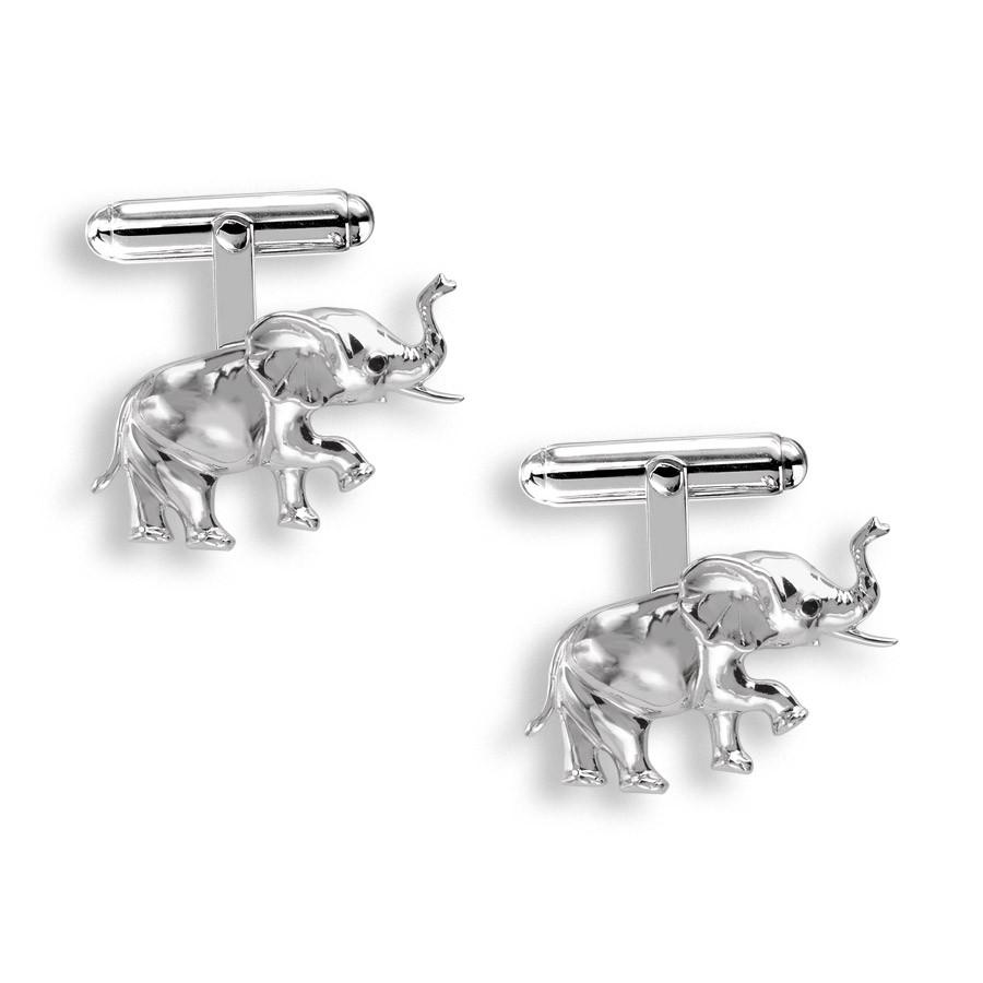 Elephant Sterling Silver T-Bar Cufflinks Cufflinks Not specified 