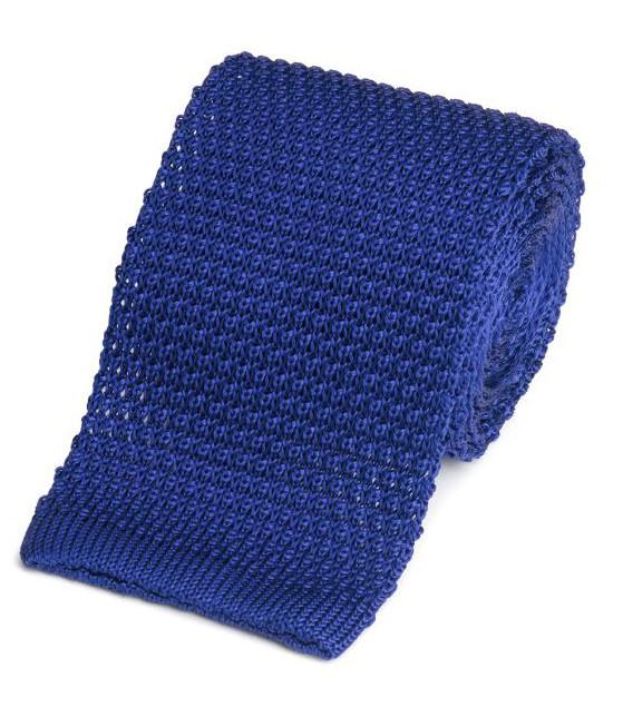 Knitted Silk (Royal Blue) Tie Neckwear Benson And Clegg 