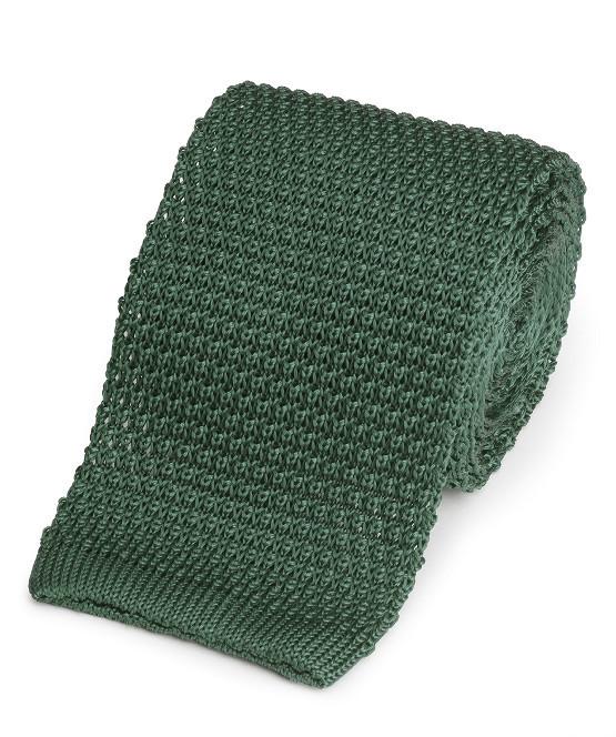 Knitted Silk (Racing Green) Tie Neckwear Benson And Clegg 