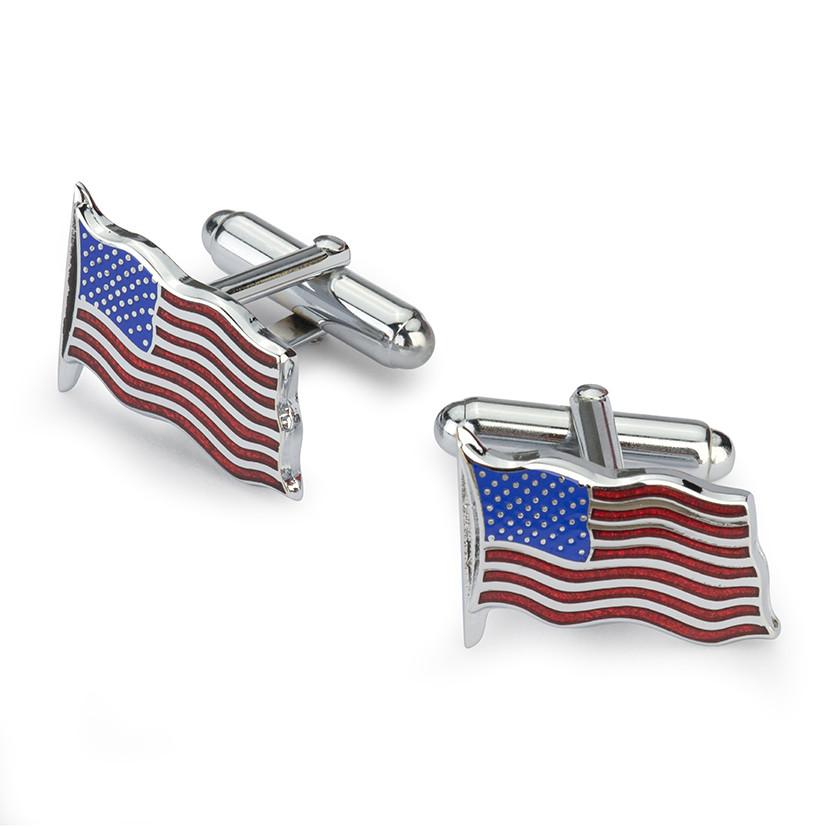 USA Flag (Silver) Cufflinks Cufflinks Not specified 