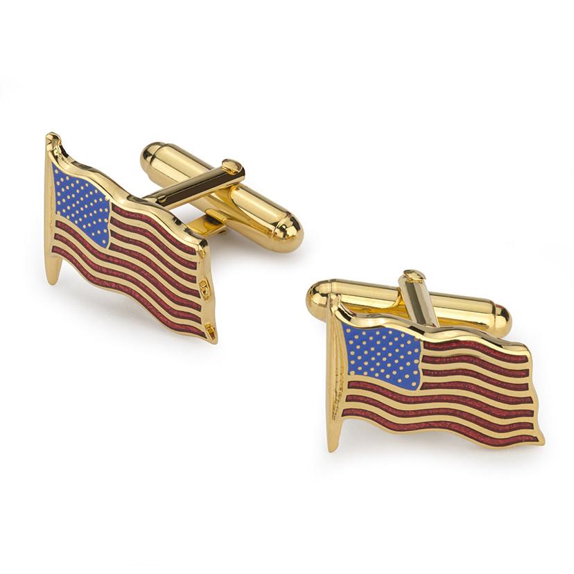 USA Flag (Gold) Cufflinks Cufflinks Not specified 