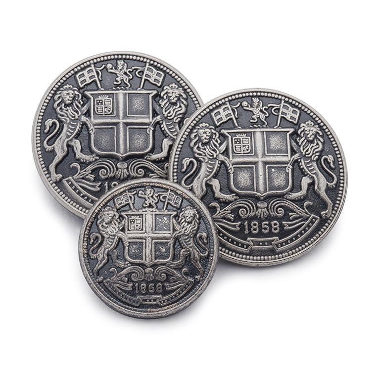 East India Company (Antique Silver) Blazer Button Set (Single Breasted) Blazer Buttons Not specified 