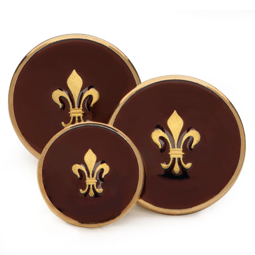 Fleur De Lys (Red Enamel) Blazer Button Blazer Buttons Not specified 