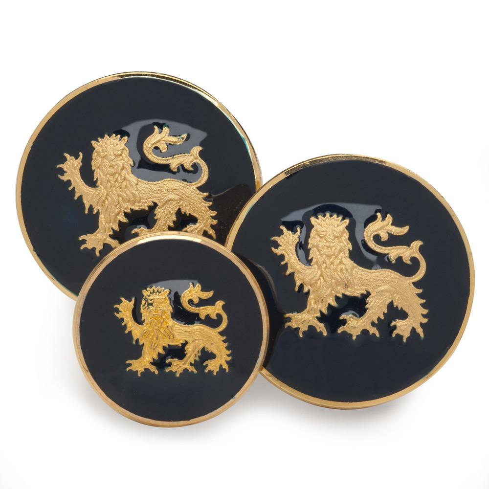 Lion Passant Guardant (Blue Enamel) Blazer Button Set (Single Breasted) Blazer Buttons Not specified 