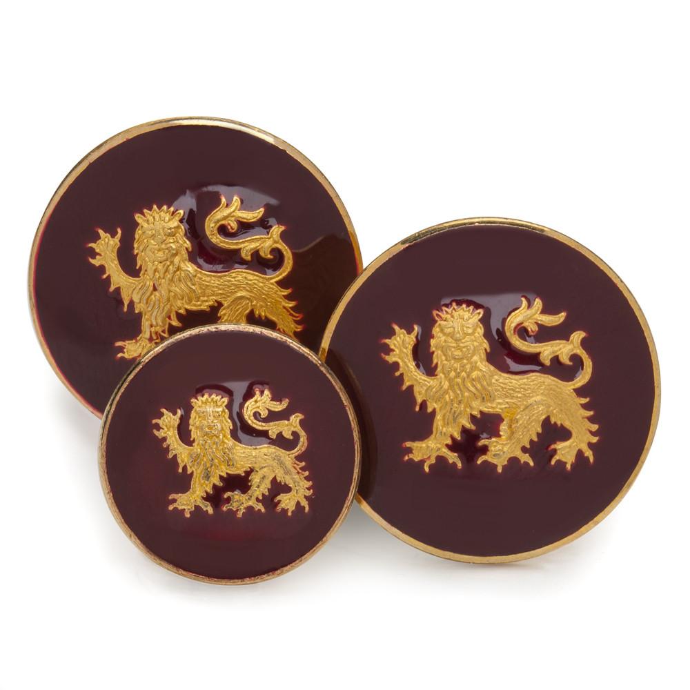 Lion Passant Guardant (Red Enamel) Blazer Button Blazer Buttons Not specified 