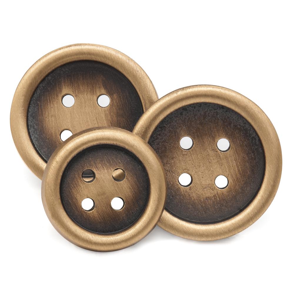 Four Hole (Antique Brass) Blazer Button Blazer Buttons Not specified Large 