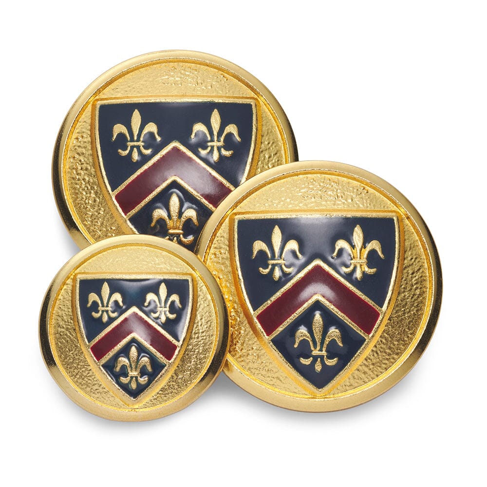 Fleur De Lys Enamelled Blazer Button Set Blazer Buttons Benson & Clegg 