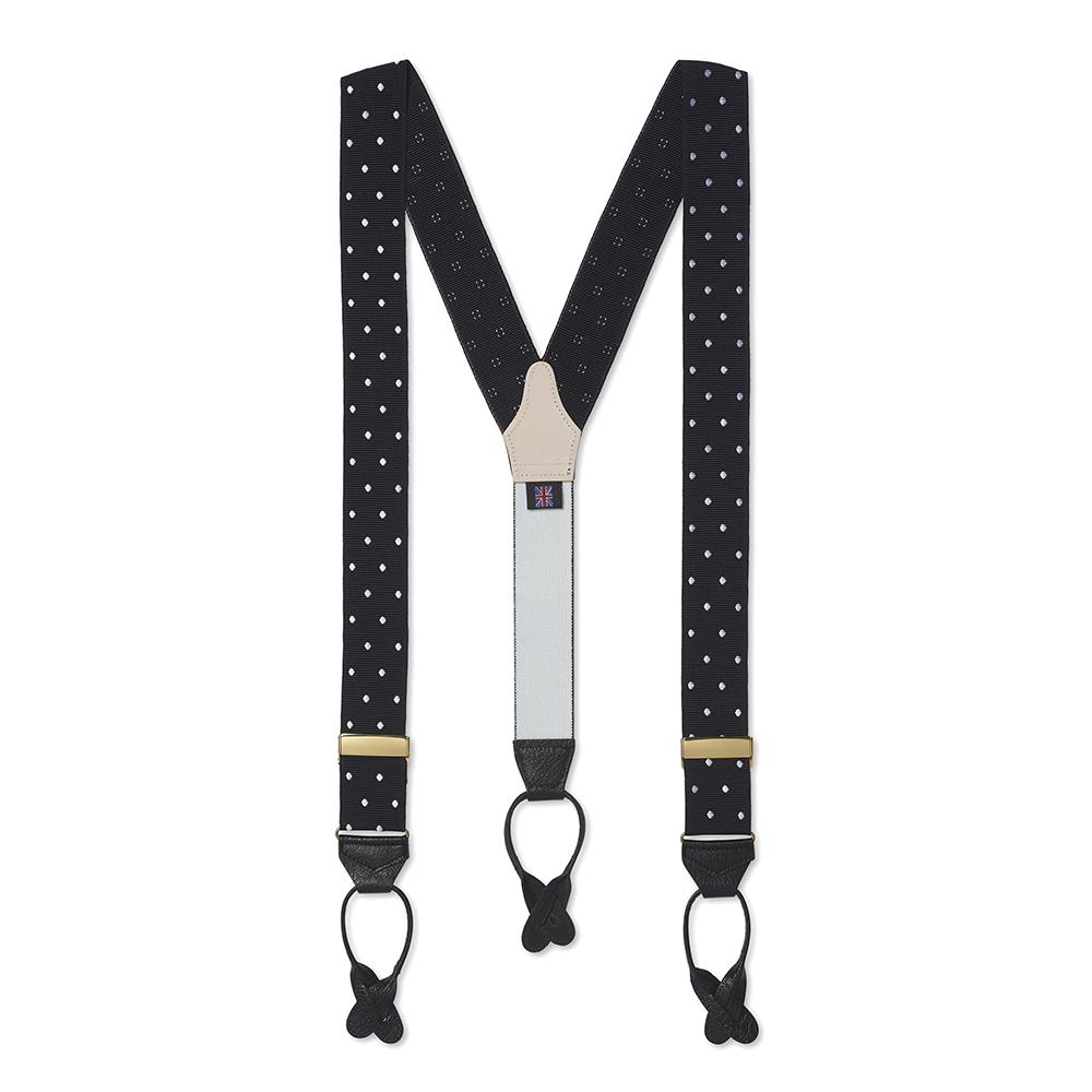 Black & White Spot Moire Braces Accessories Not specified 