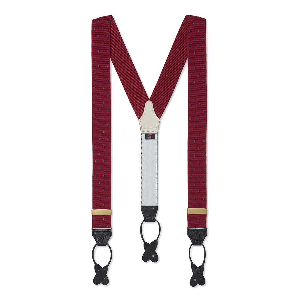 Red & Blue Spot Moire Braces Accessories Not specified 