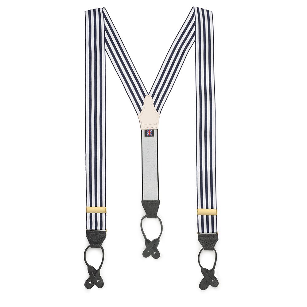 Navy And White Stripe Braces Accessories Not specified 