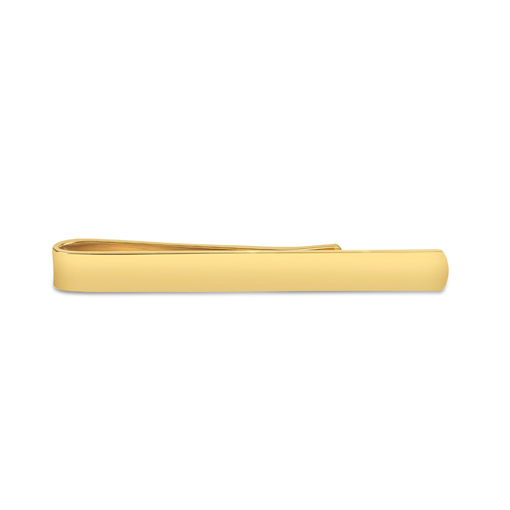 Plain Polished Gold Plated Tie Slide Accessories Benson & Clegg 