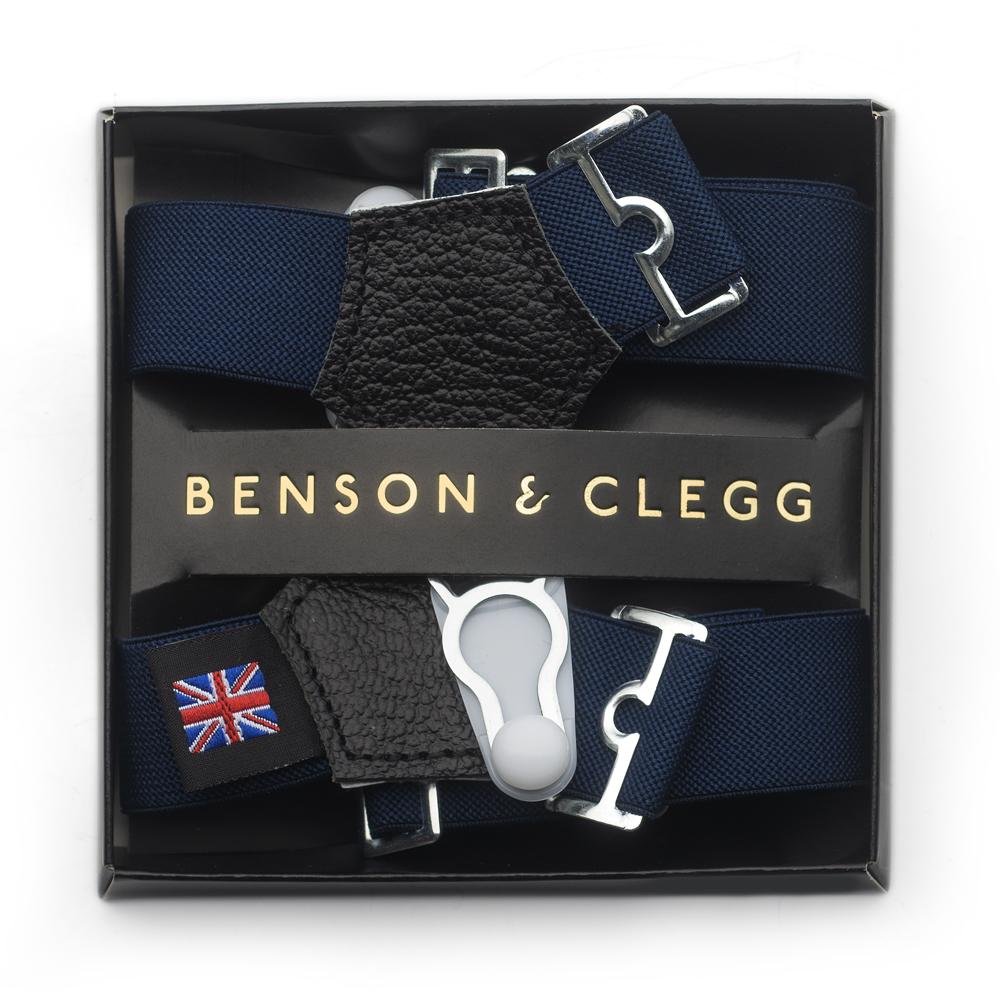 Sock Suspenders (Navy) Accessories Benson & Clegg 