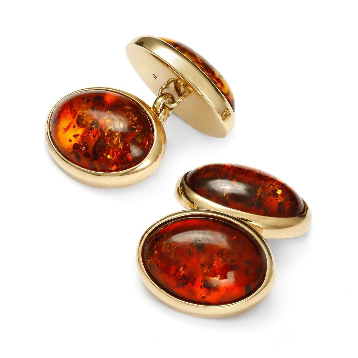 Baltic Amber Gold Chain Cufflinks Cufflinks Benson And Clegg 