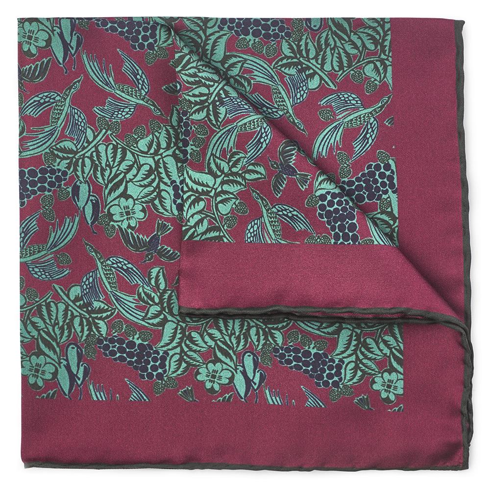 Grape Vines In Red Pocket Square Accessories Not specified 