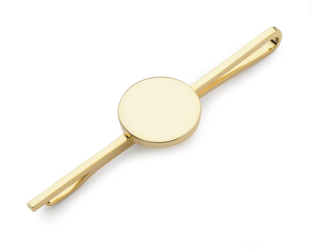 Round Gold Plate Tie Slide Accessories Not specified 