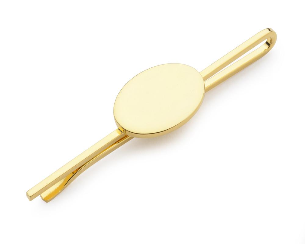 Oval Gold Plate Tie Slide Accessories Not specified 