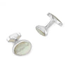 Sterling Silver Oval Cufflinks With Mother Of Pearl Cufflinks Not specified 