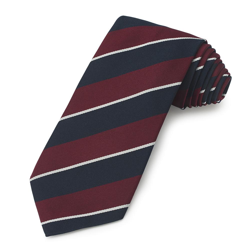 1st The Queen's Dragoon Guards Three-Fold Silk Reppe Tie Neckwear Benson And Clegg 