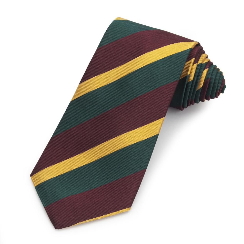 The Royal Dragoon Guards Three-Fold Silk Reppe Tie Neckwear Benson And Clegg 