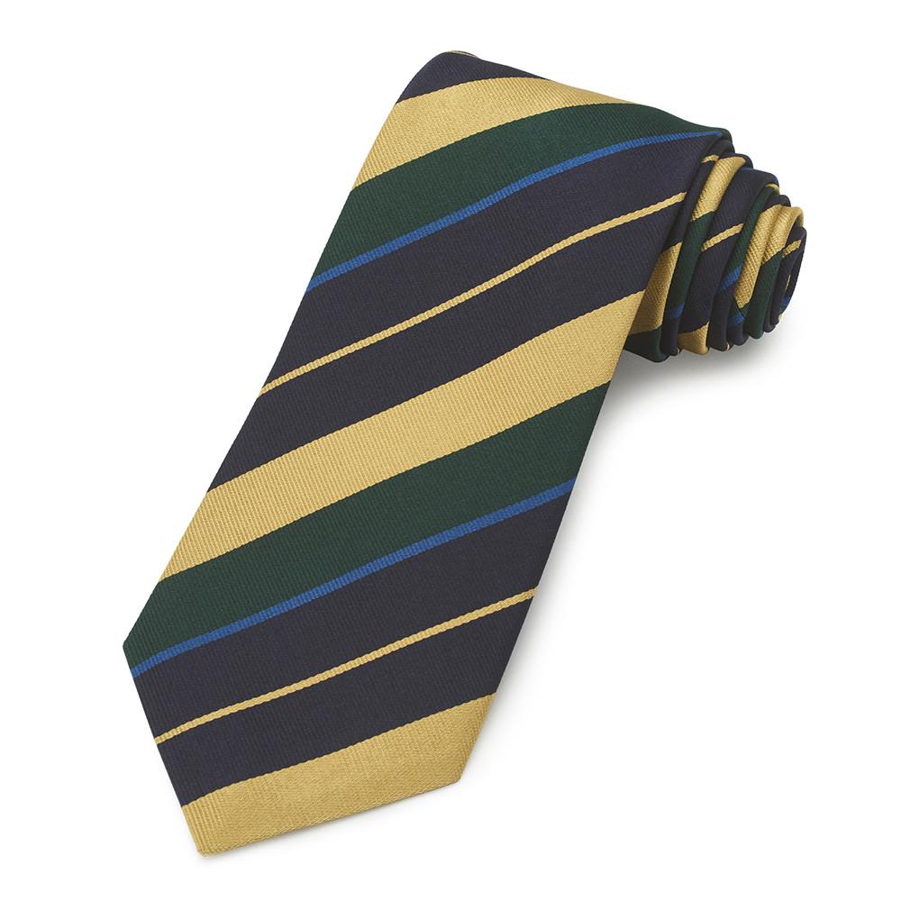 The Queen's Royal Hussars Three-Fold Silk Reppe Tie Neckwear Benson And Clegg 