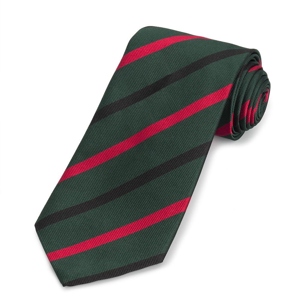 Royal Green Jackets Three-Fold Silk Reppe Tie Neckwear Benson And Clegg Silk Reppe 