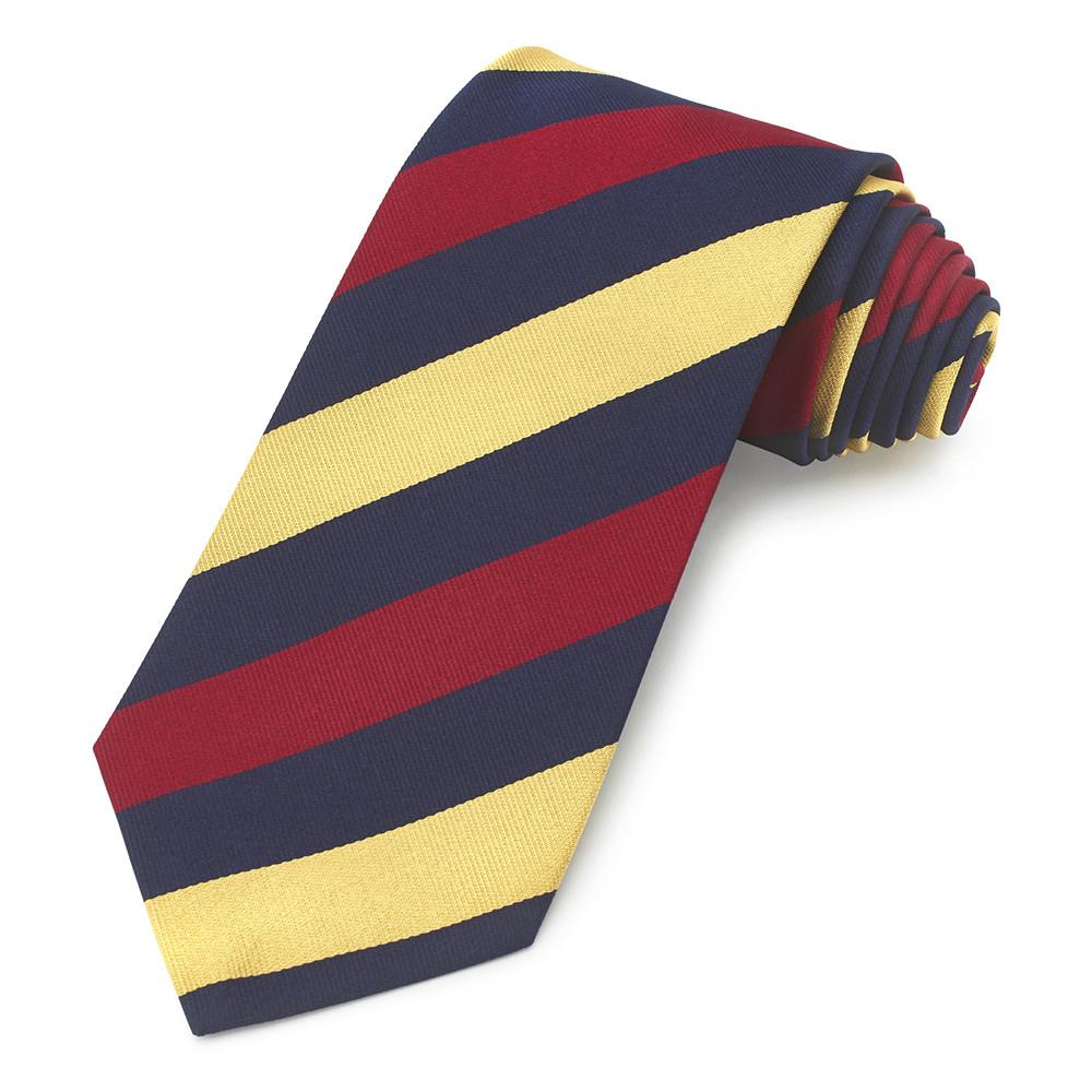 Royal Army Medical Corps (Equal Stripes) Three-Fold Silk Reppe Tie Neckwear Benson And Clegg 
